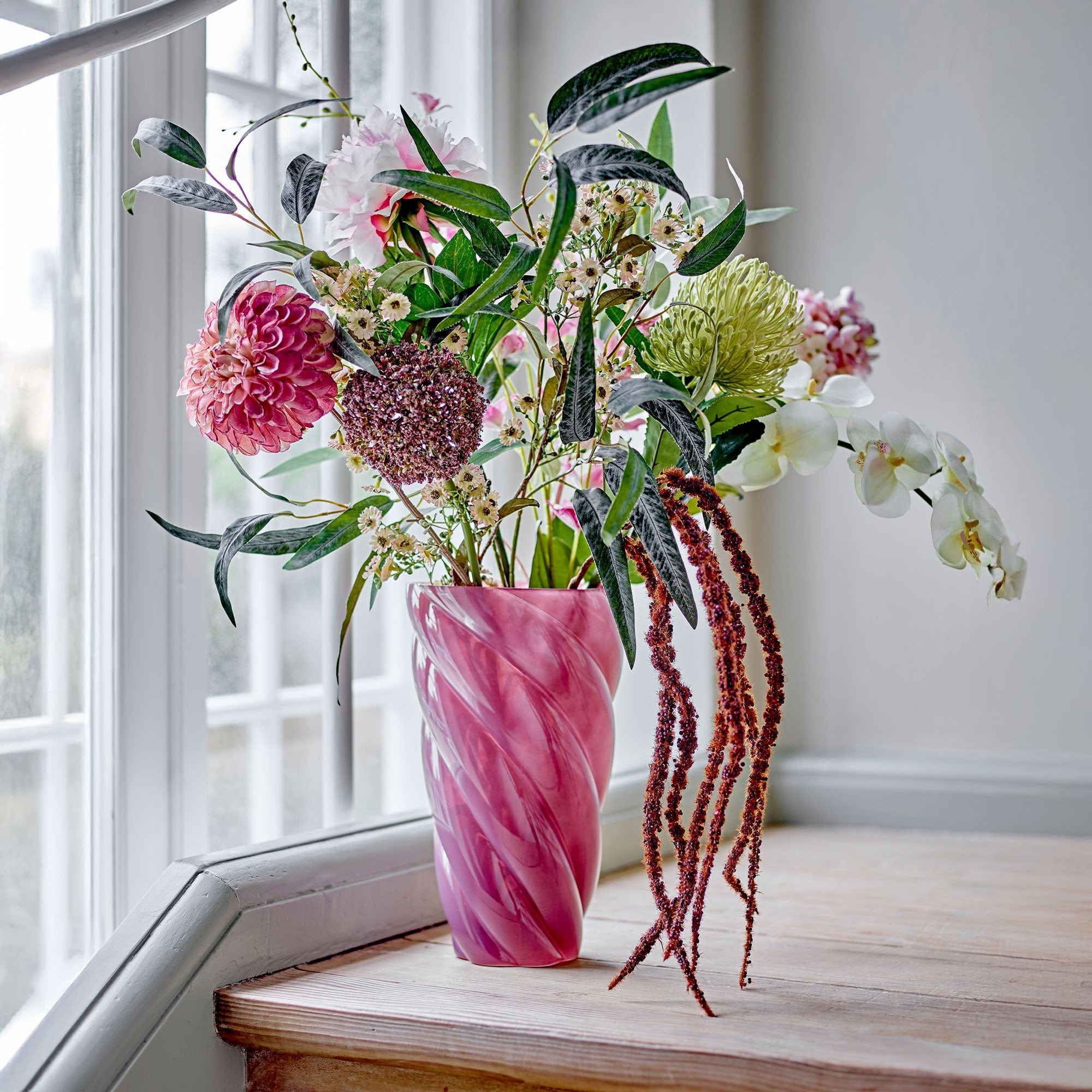 Callo Vase Rose Pink Glass 29cm (BO)