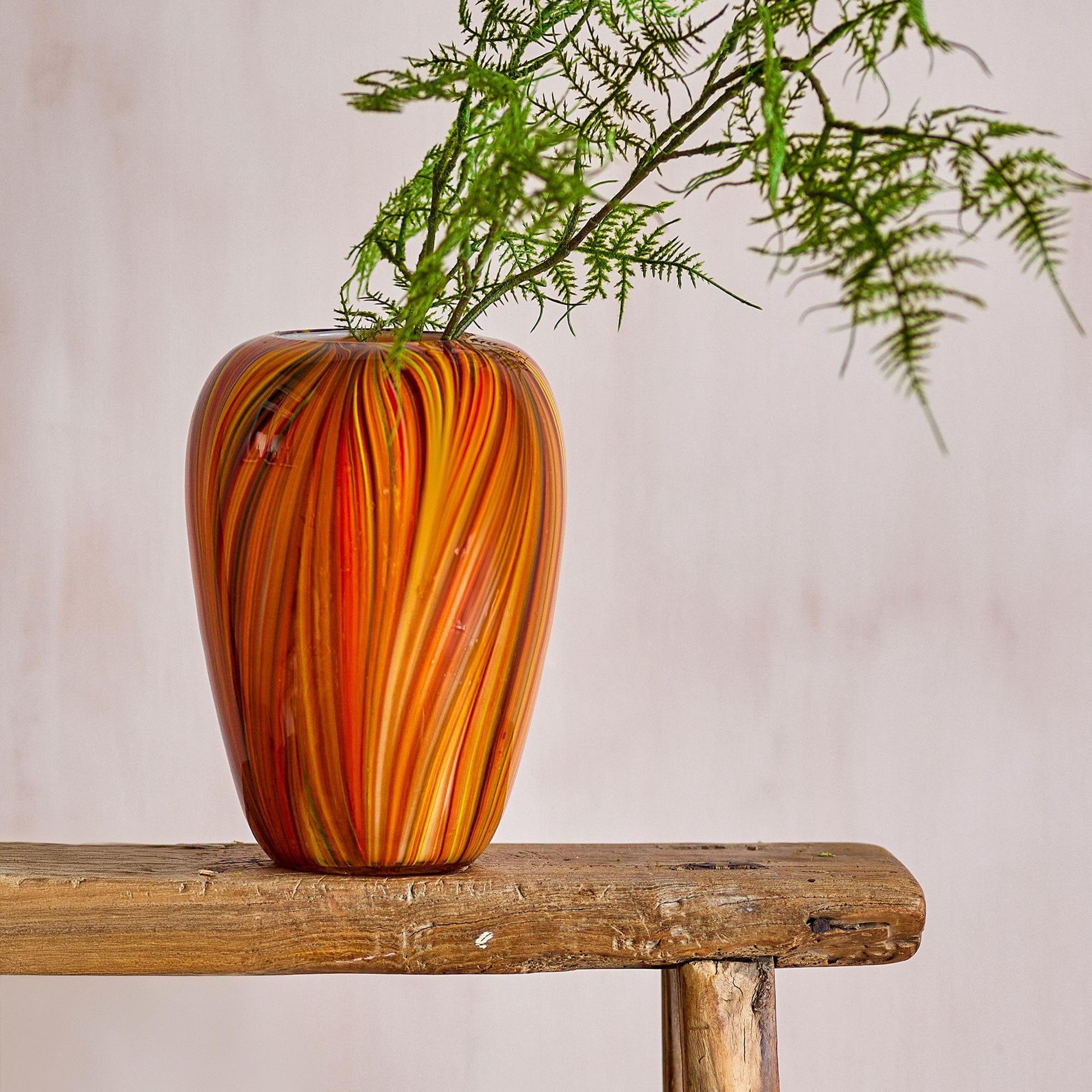 Sunny Vase Orange Glass 22.5cm (BO)