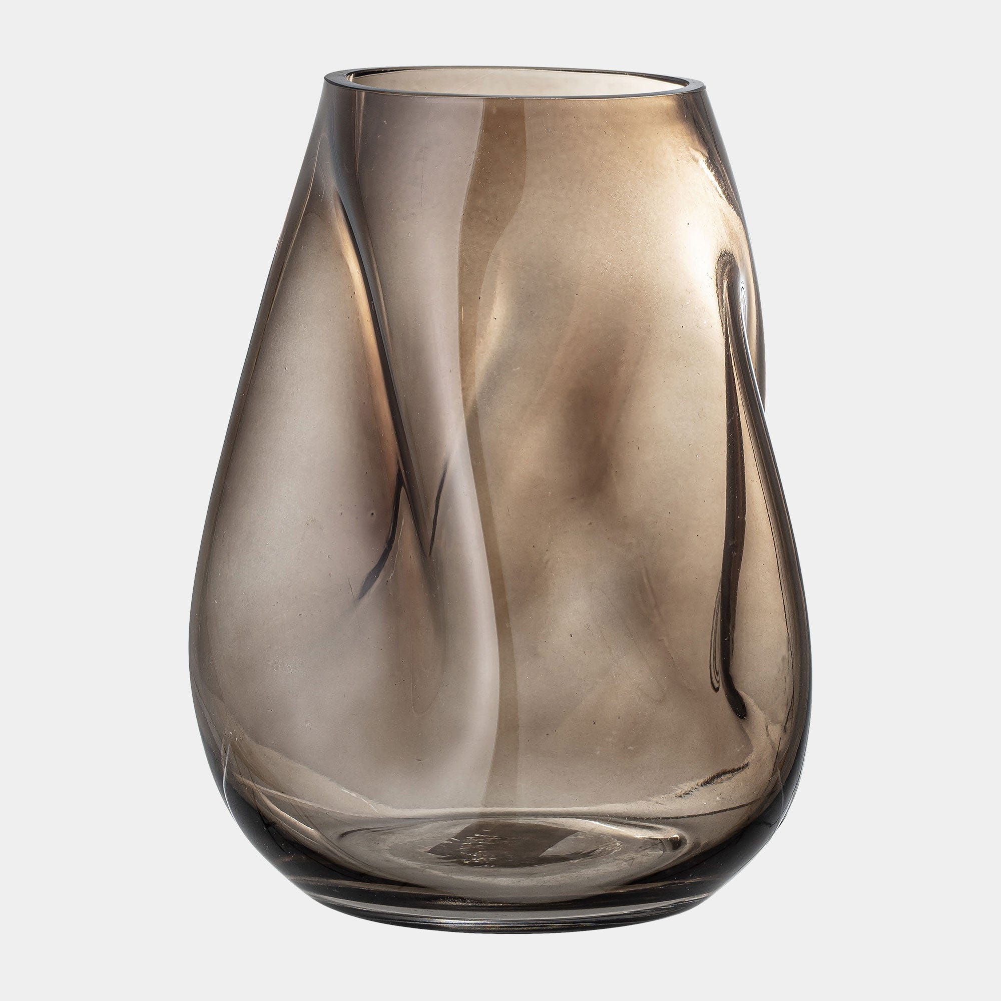 Ingolf Vase Brown Glass 26cm (BO)