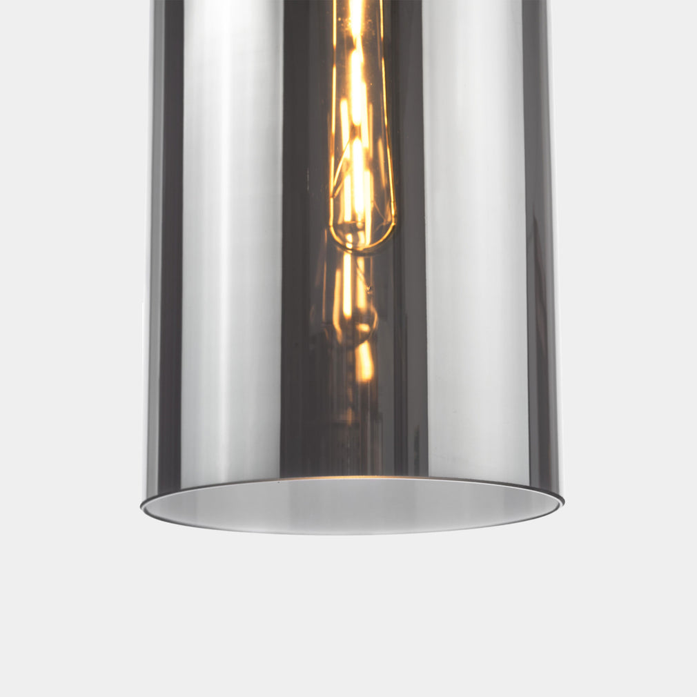 Orovada - Matt Black and Smoked Glass Pendant