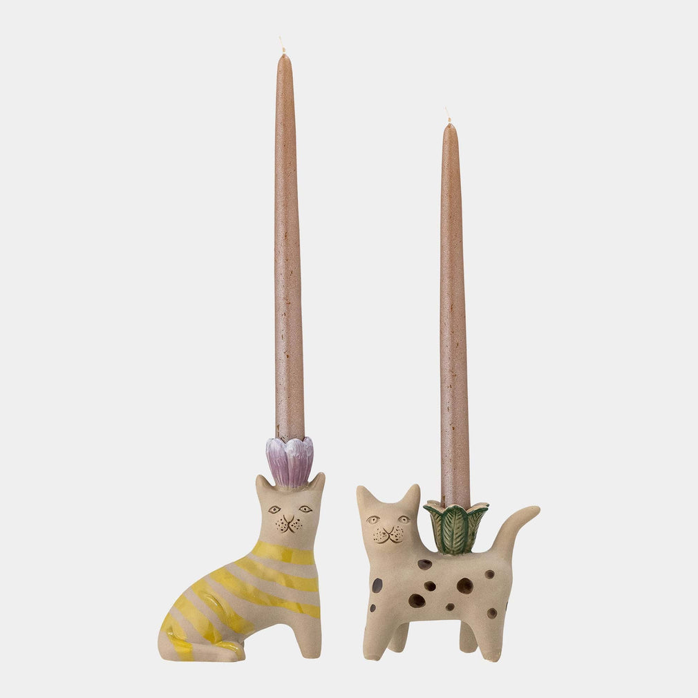 Mamie - Cat Candle Holder Set Of 2