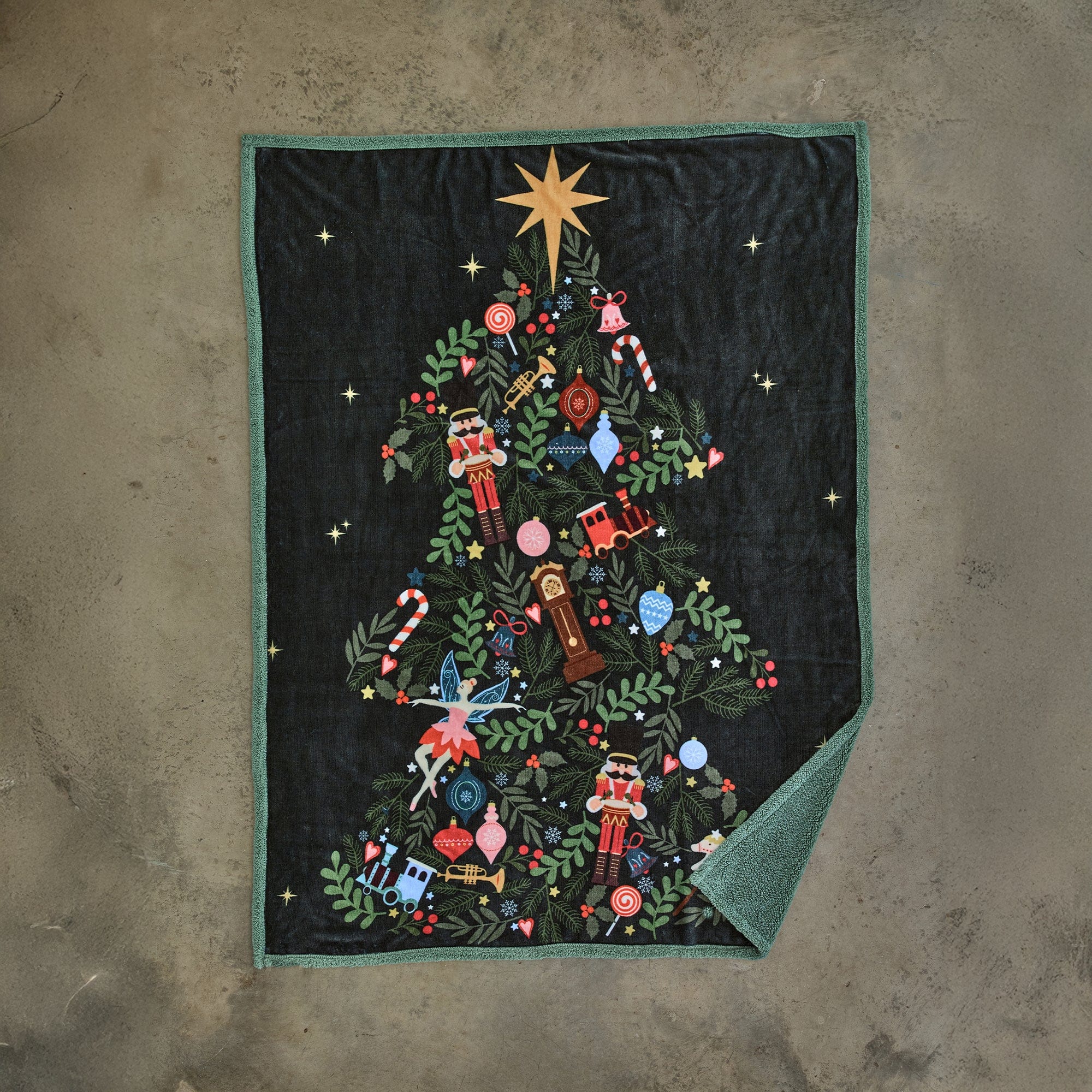 Traditional Tree - Navy Throw 130x170cm