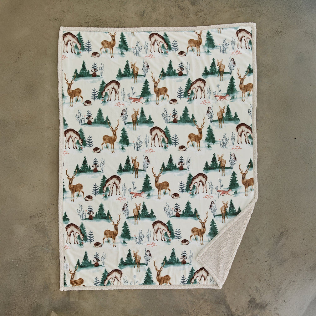 Winter Deers - Cream Throw 140x180cm