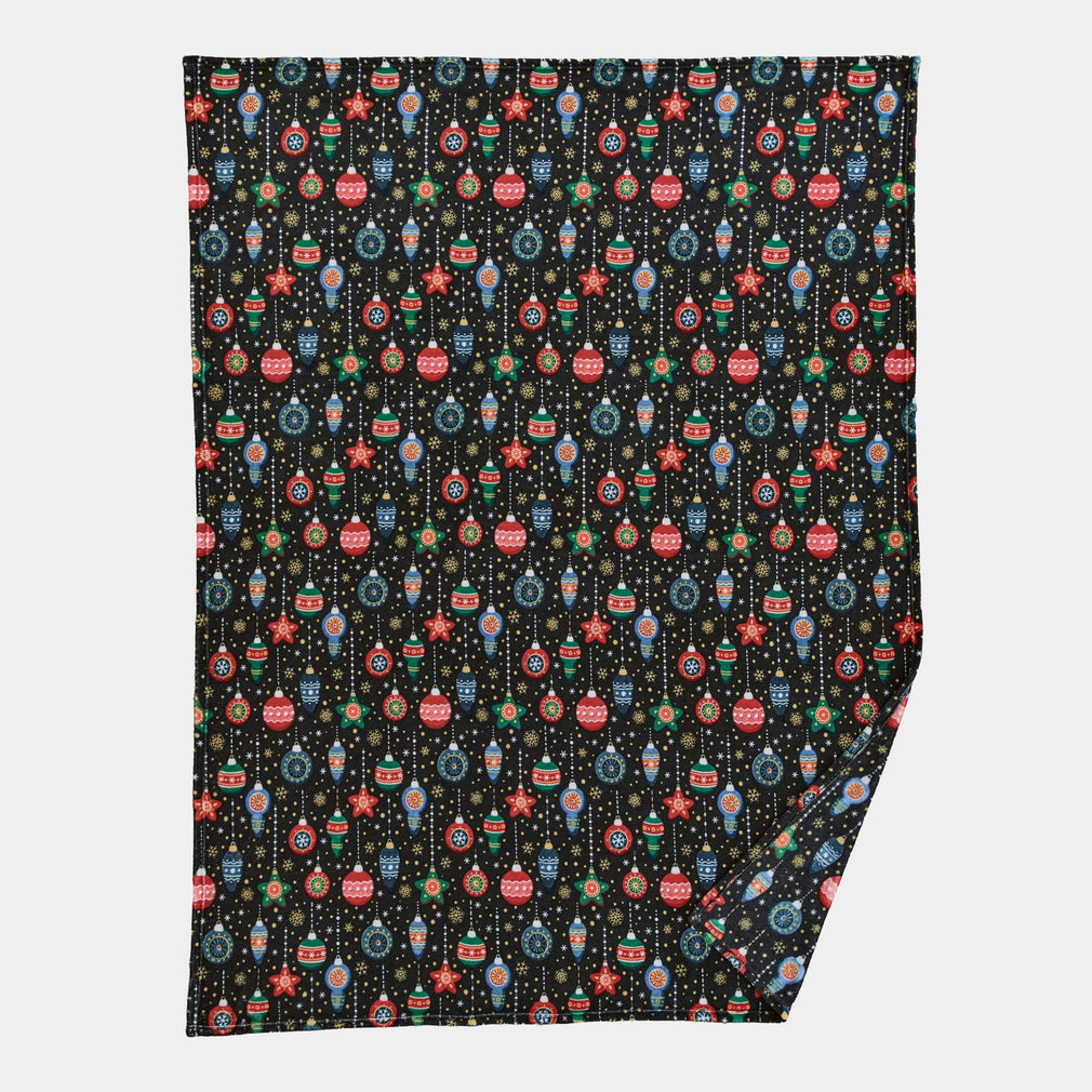 Christmas Baubles - Navy Throw 140x180cm