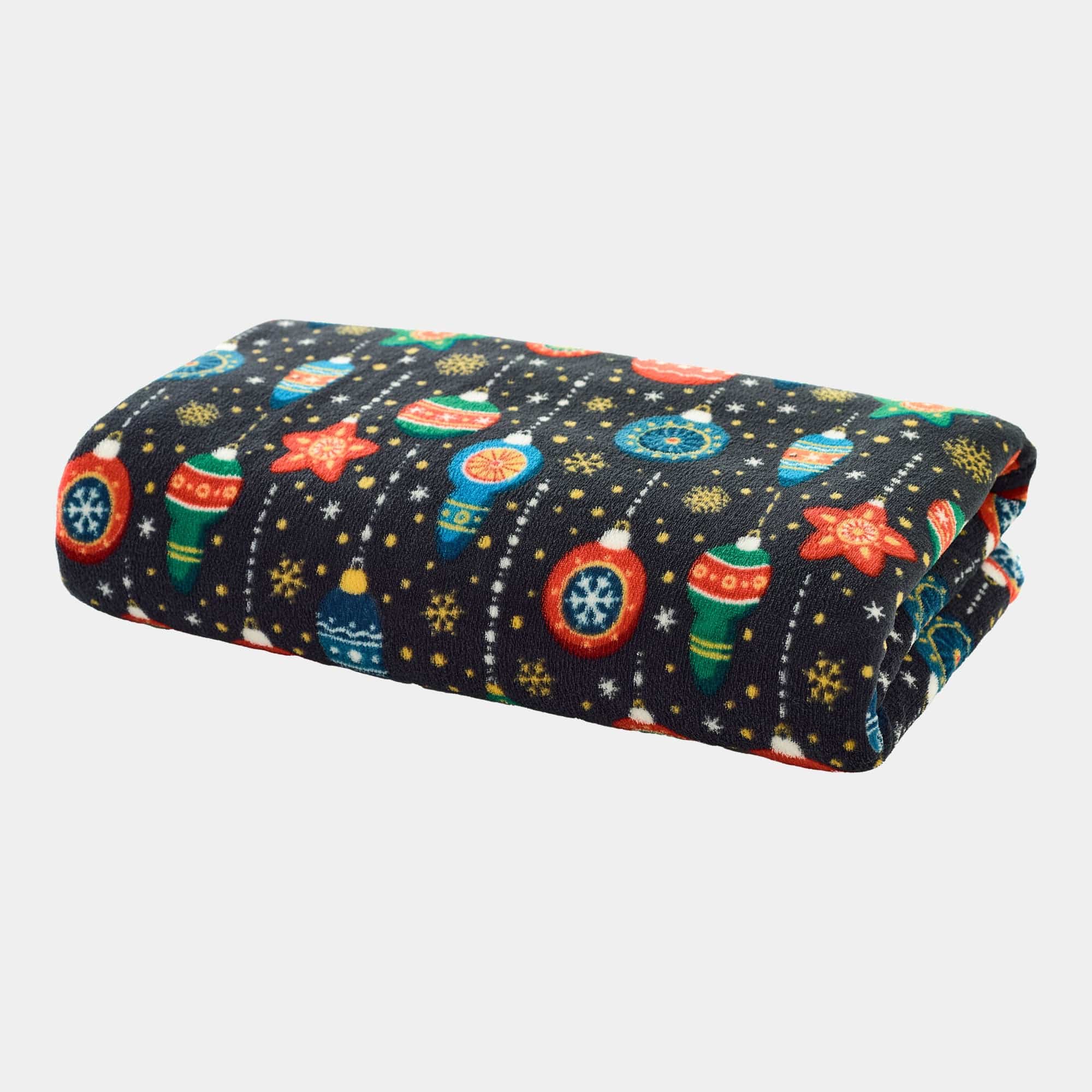 Christmas Baubles - Navy Throw 140x180cm
