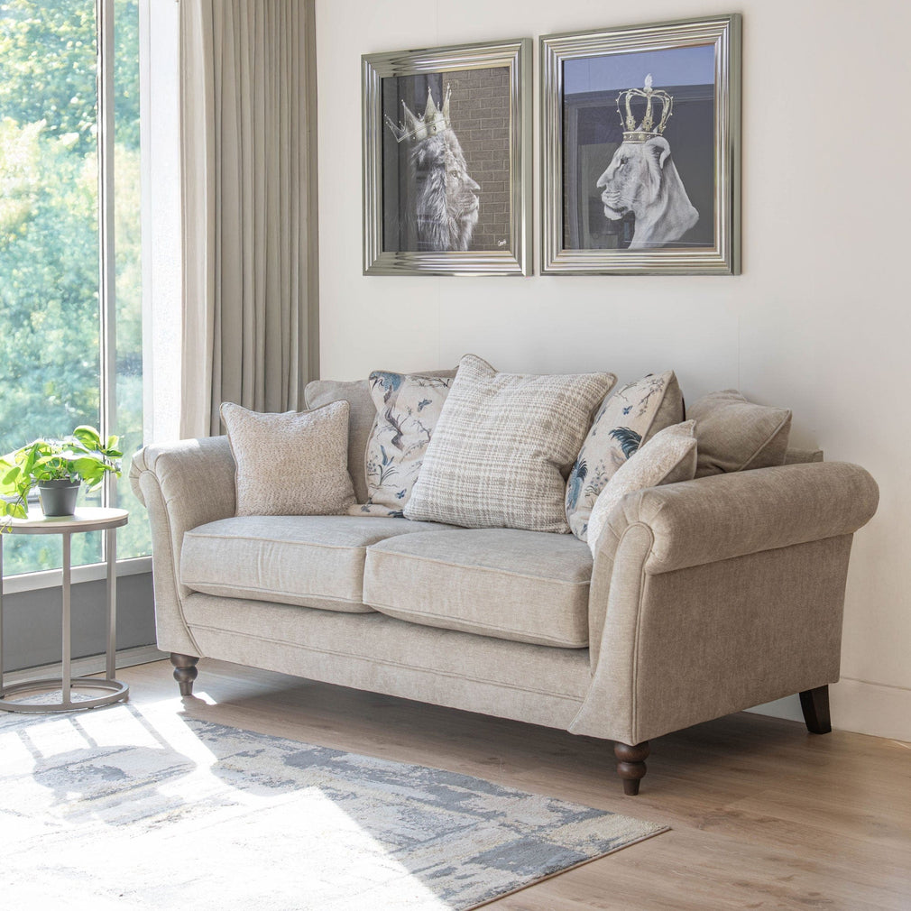 Wimbourne - Pillow Back 3 Seat Sofa In Fabric Grade D