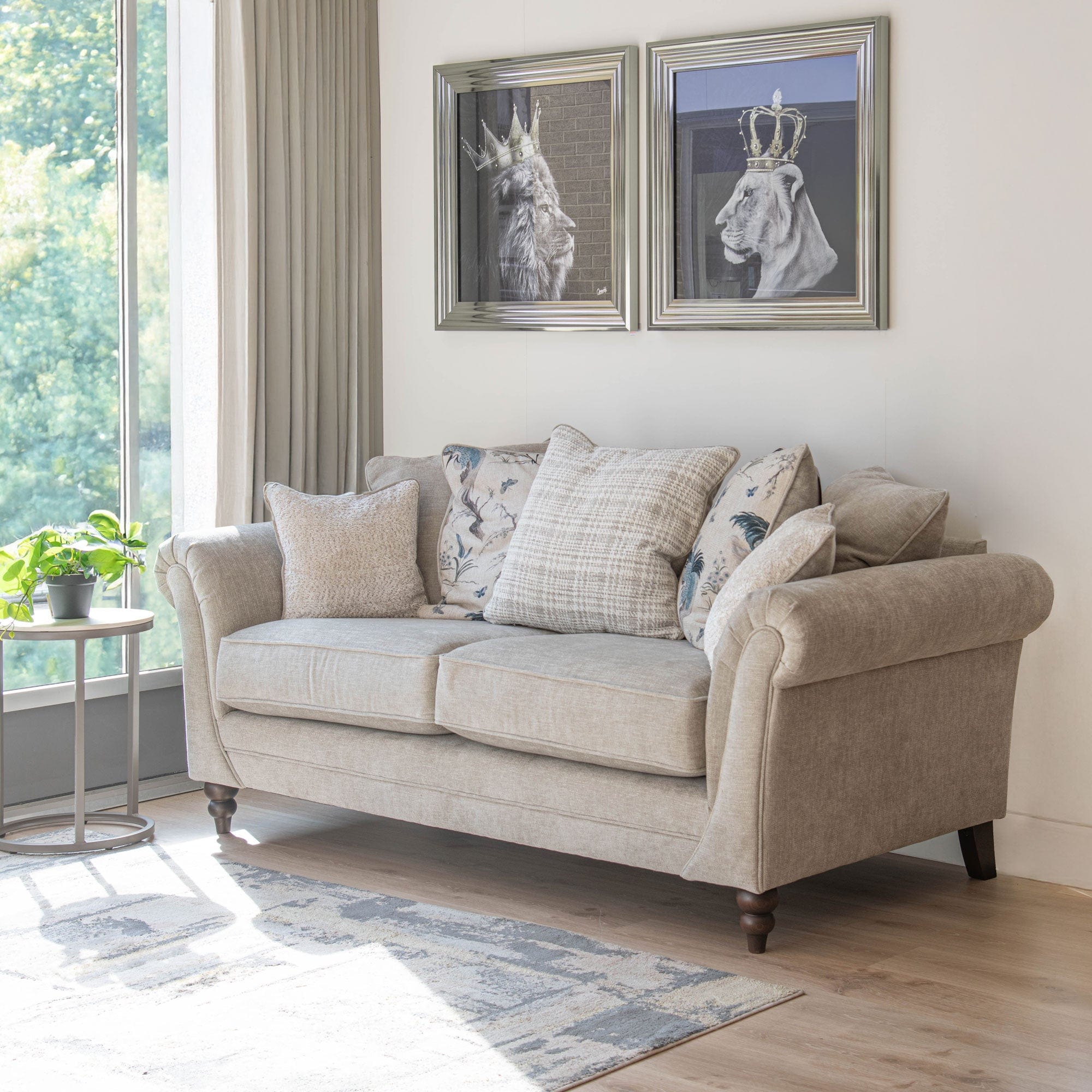 Wimbourne - Pillow Back 3 Seat Sofa In Fabric Grade D