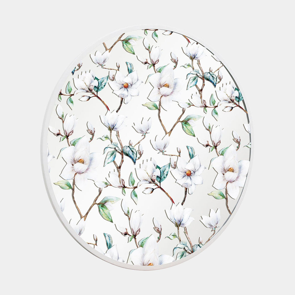 Blossom Mirror Round 80cm (WG)