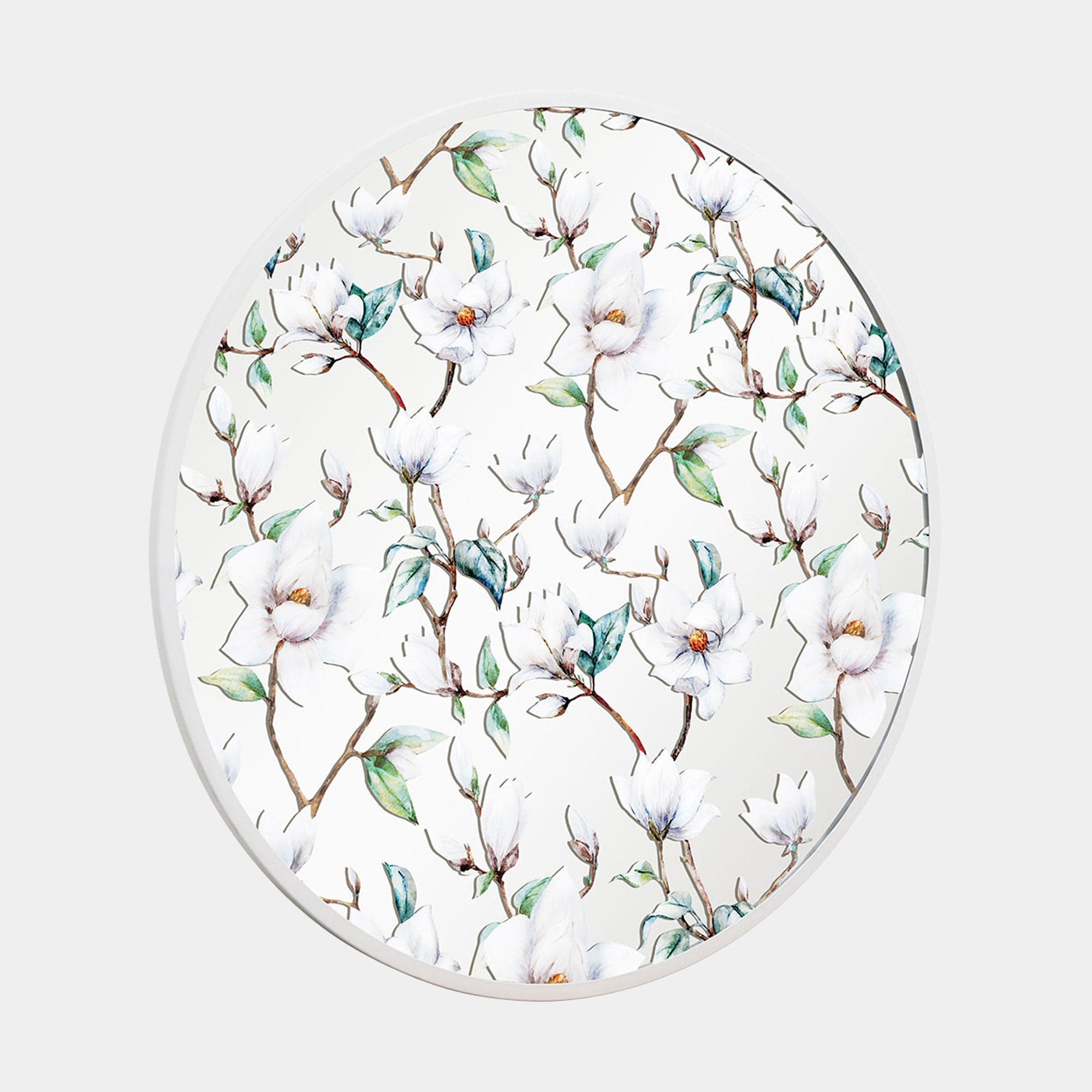 Blossom Mirror Round 80cm (WG)