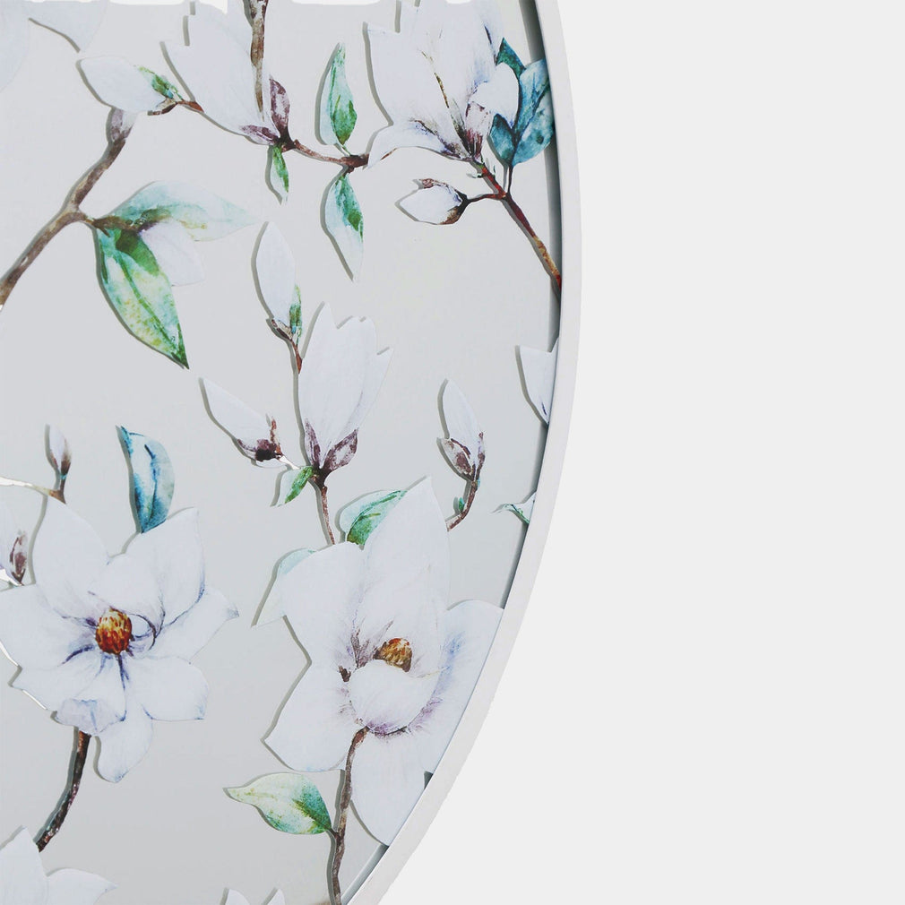 Blossom Mirror Round 80cm (WG)