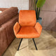 Dining Chair With Black Metal Leg In Group 4 Orange 7259 In FR7259/4 Orange
