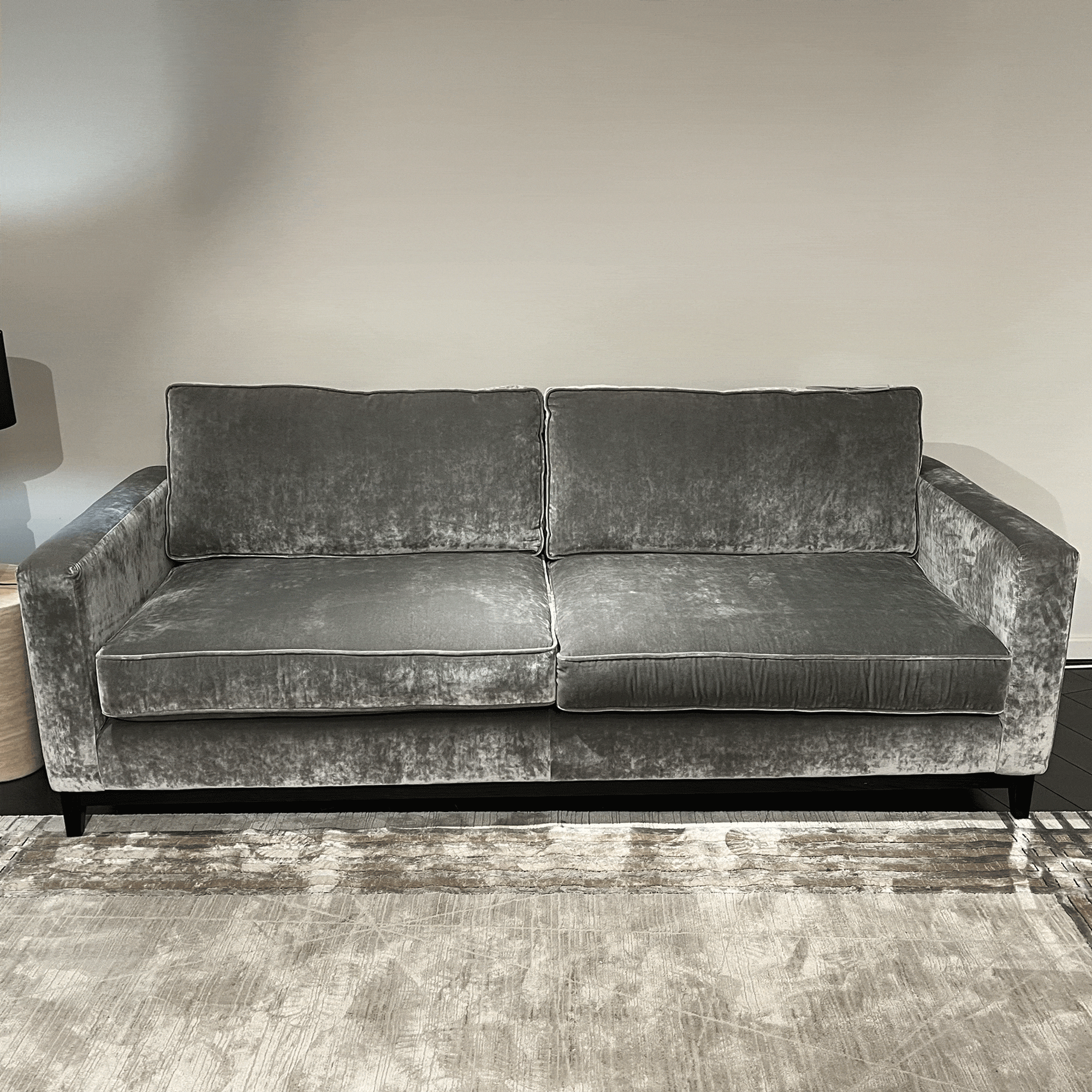Renoir Grand Sofa - Item As Pictured In Heritage Silver  With Ebony Feet