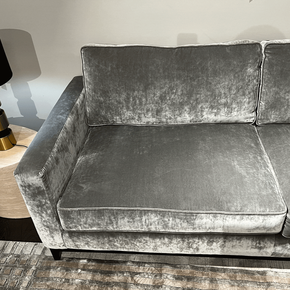 Renoir Grand Sofa - Item As Pictured In Heritage Silver  With Ebony Feet
