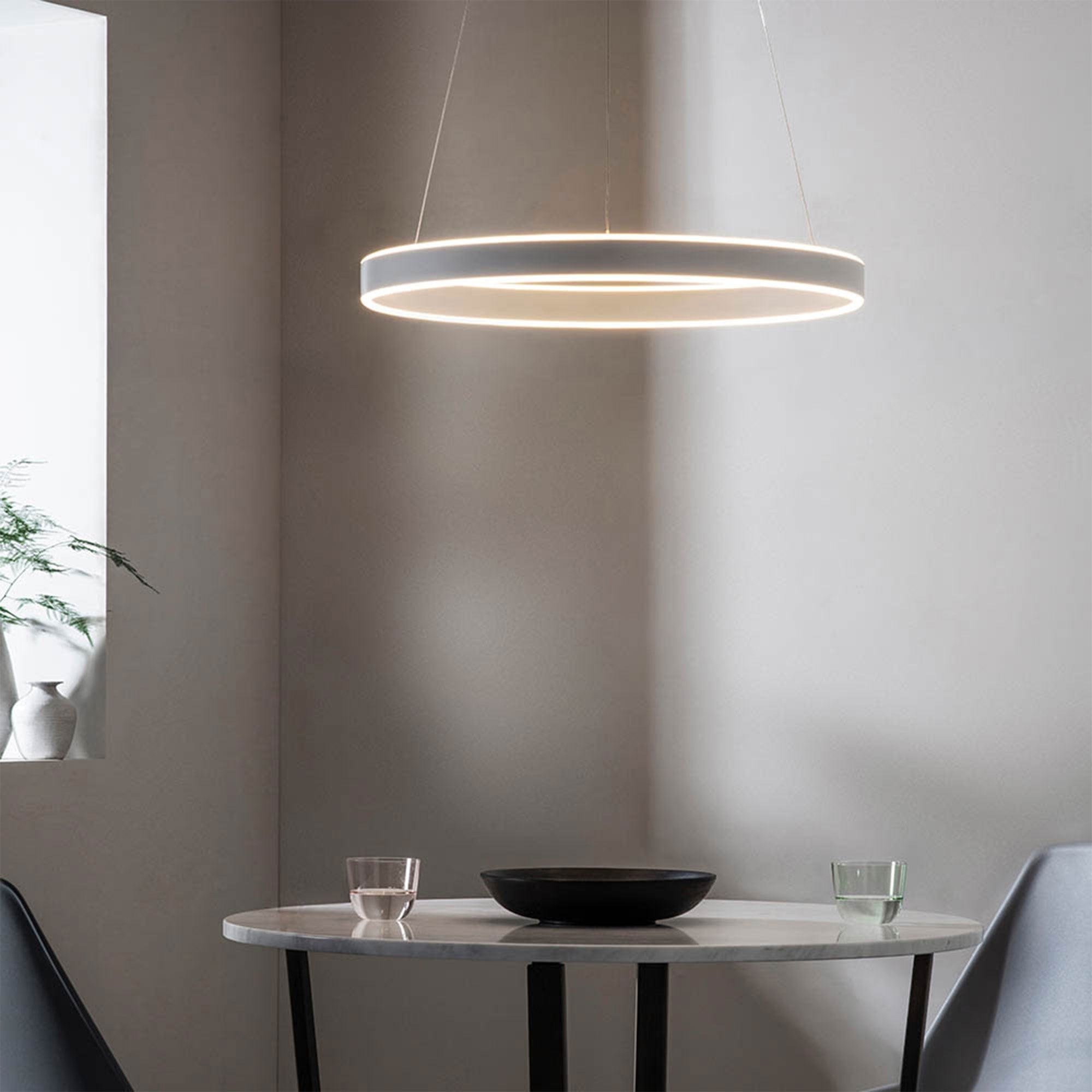 Agen - LED Ring Pendant Nickel