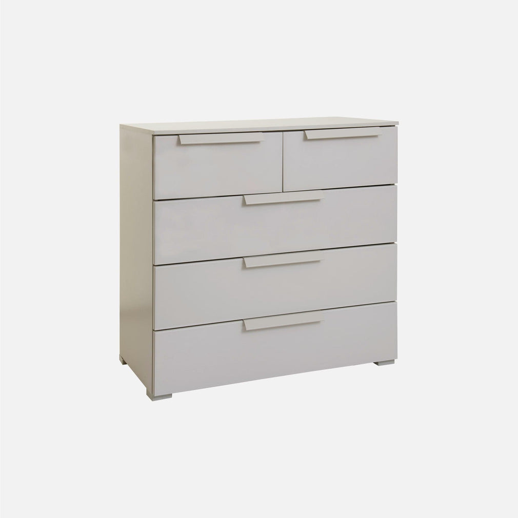 6G27 80cm 5 (2+3) Drawer Colour Glass Front Chest
