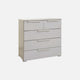 6G27 80cm 5 (2+3) Drawer Colour Glass Front Chest