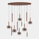 Chandler - 13 Oval Pendant Brown