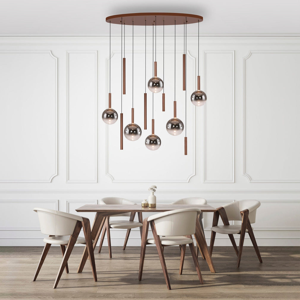 Chandler - 13 Oval Pendant Brown