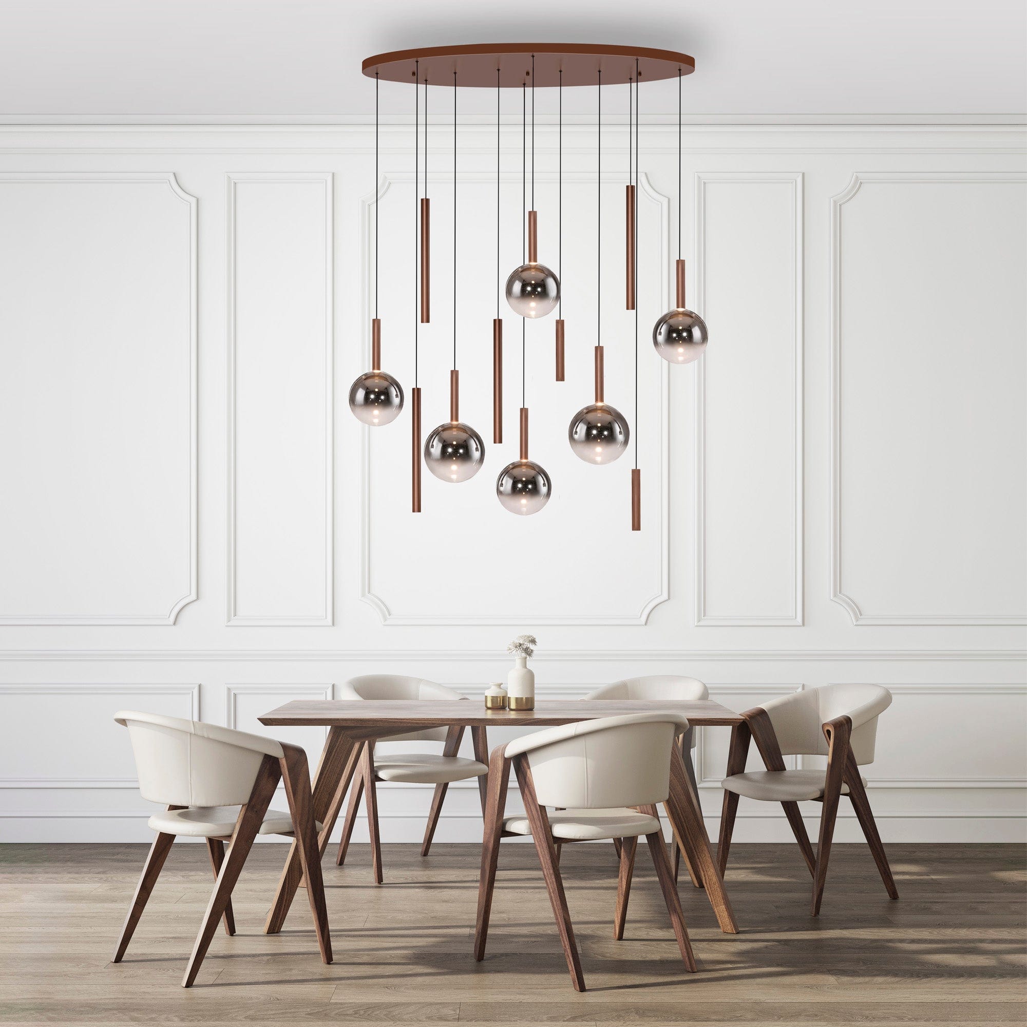 Chandler - 13 Oval Pendant Brown
