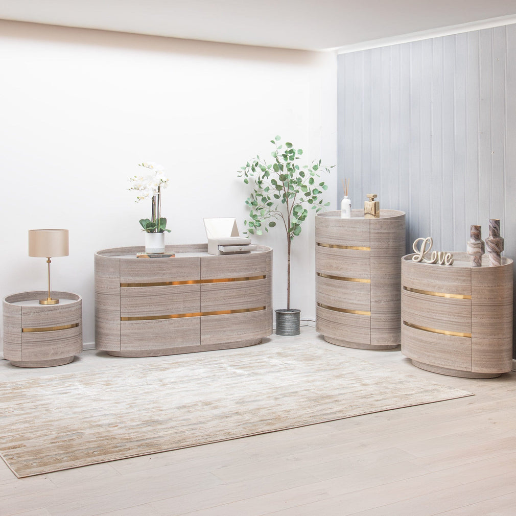 Merida - Bedside Table, Grey