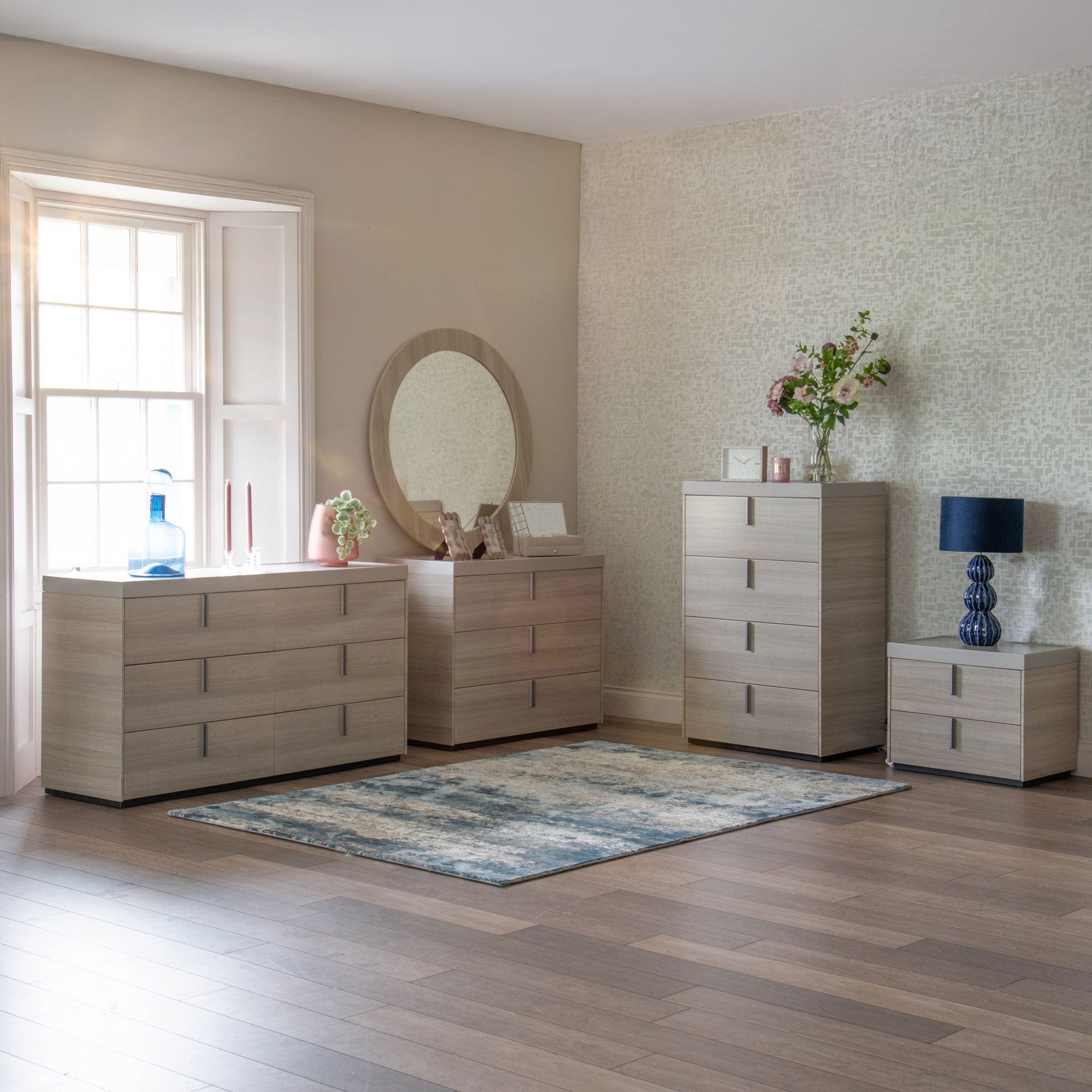 Salvador - Wide Chest of Drawers, White Oak Flannel