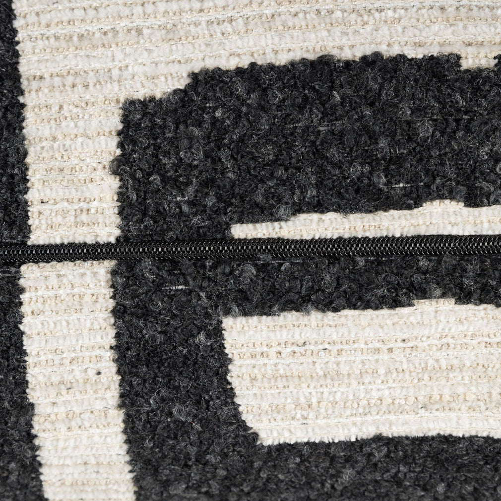 Zephyr - Charcoal Cream Cushion