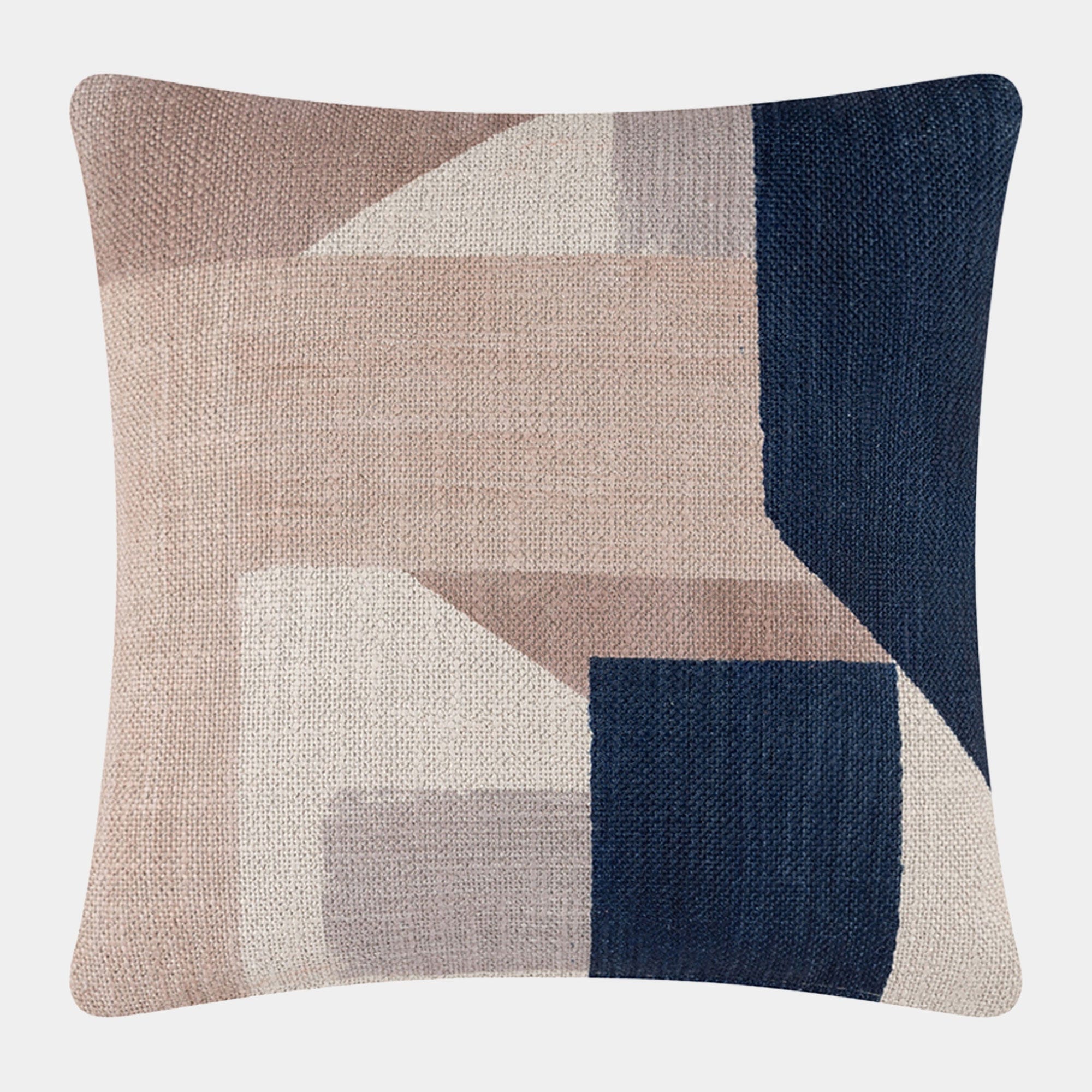 Geo Block - Natural Midnight Cushion