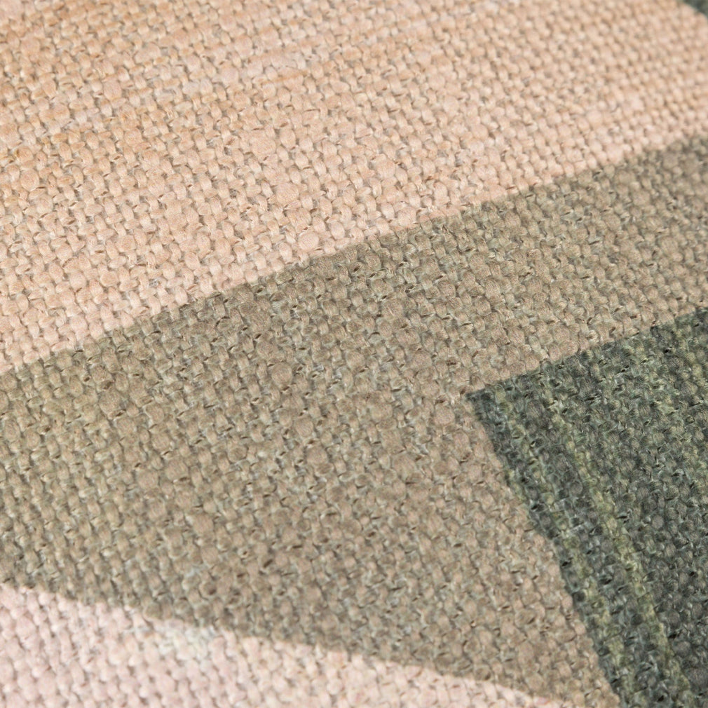 Geo Block - Natural Green Cushion