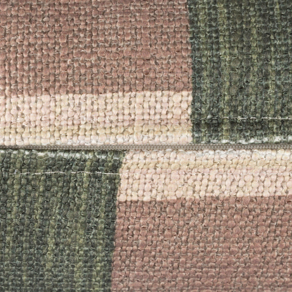 Geo Block - Natural Green Cushion