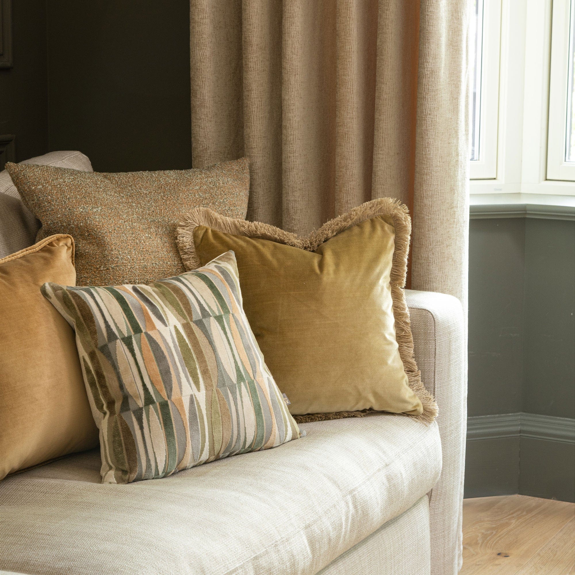 Elodie - Antique Gold Cushion