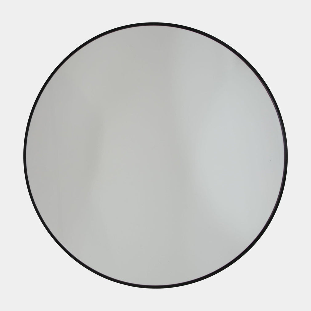 Marum - Round Mirror, Black