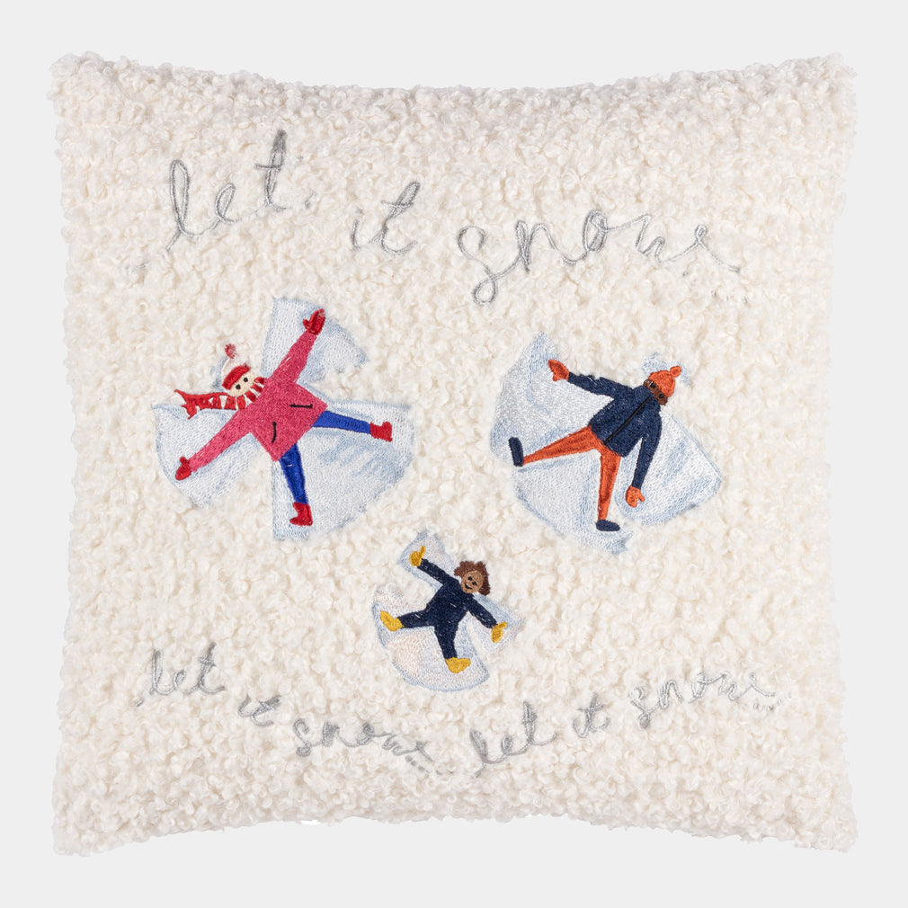 Christmas Together - Angels Cushion, Snow