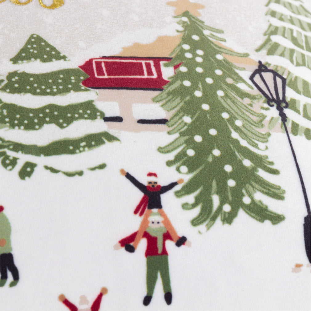Joy to All - Embroidered Cushion, Snow Berry