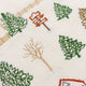 Winter Ski Lodges Embroidered - White Christmas Cushion 50x50cm
