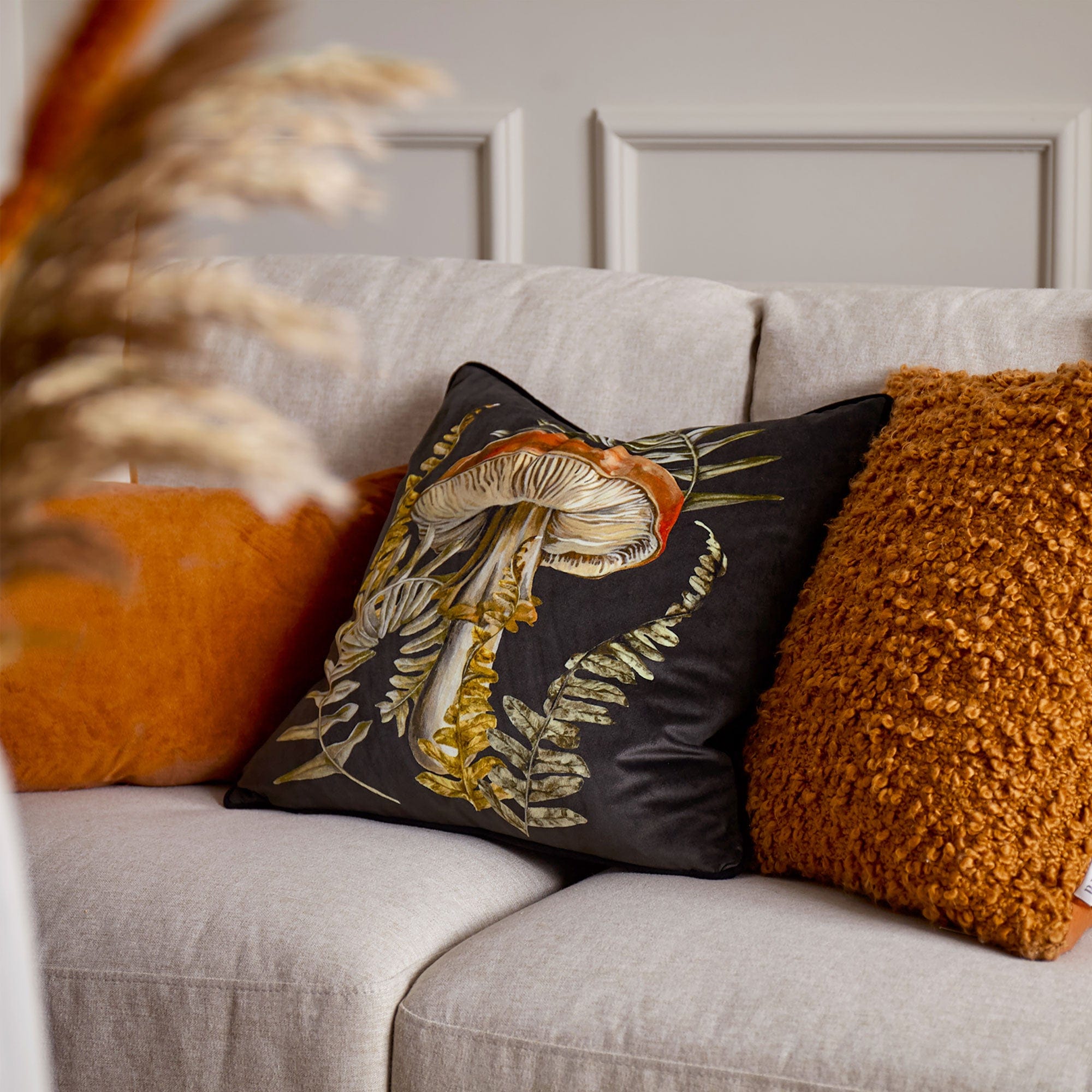 Kielder Forest - Black Cushion 43x43cm