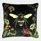 Midnight Garden - Bee Cushion, Black