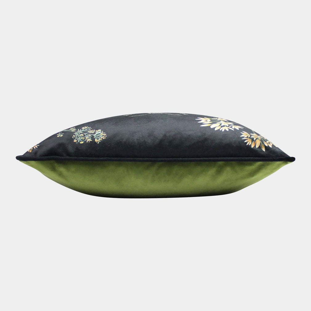 Midnight Garden - Bee Cushion, Black