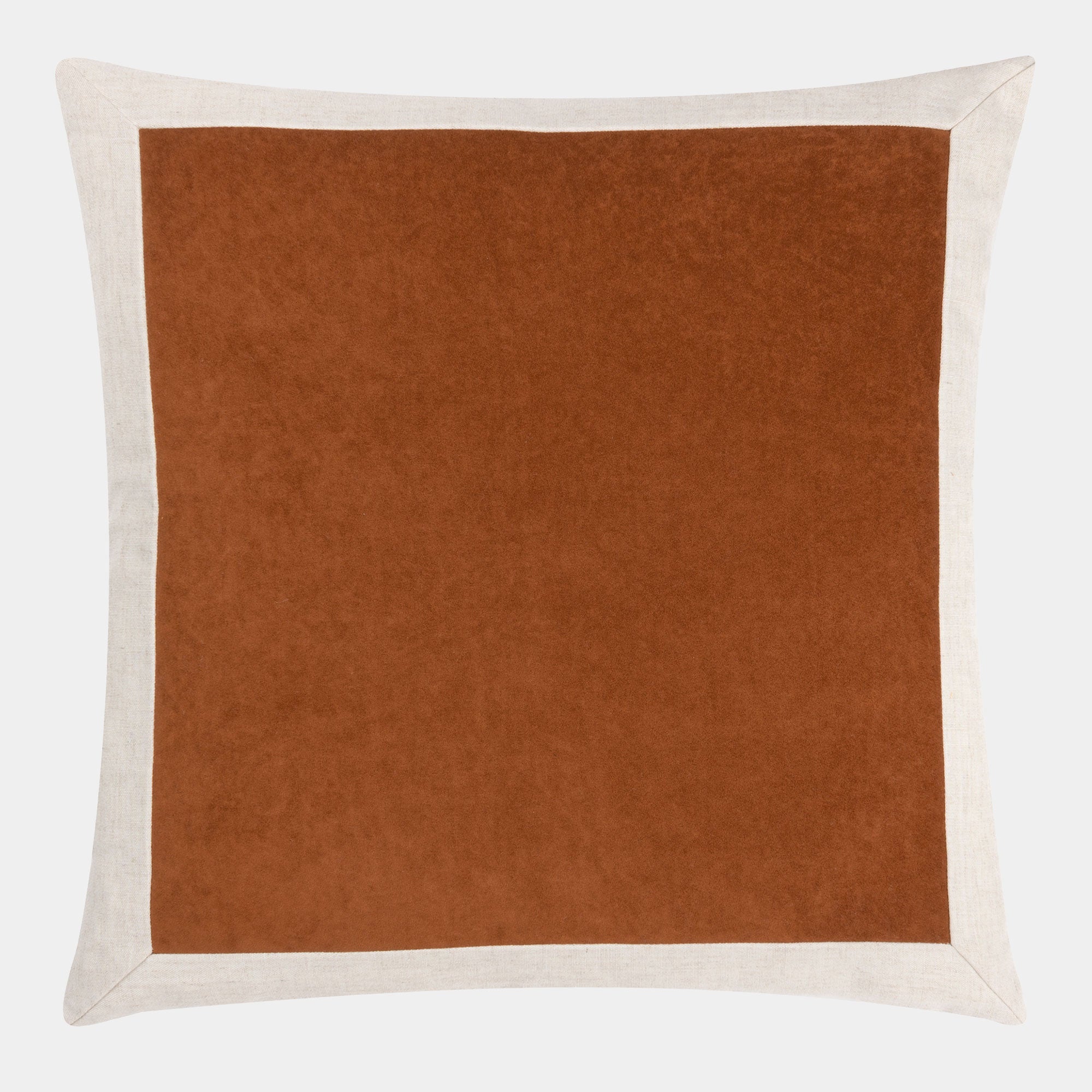 Auden Linen - Velvet Cushion, Pecan