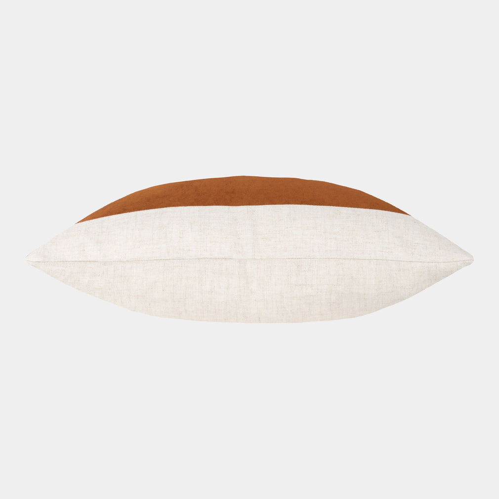 Auden Linen - Velvet Cushion, Pecan