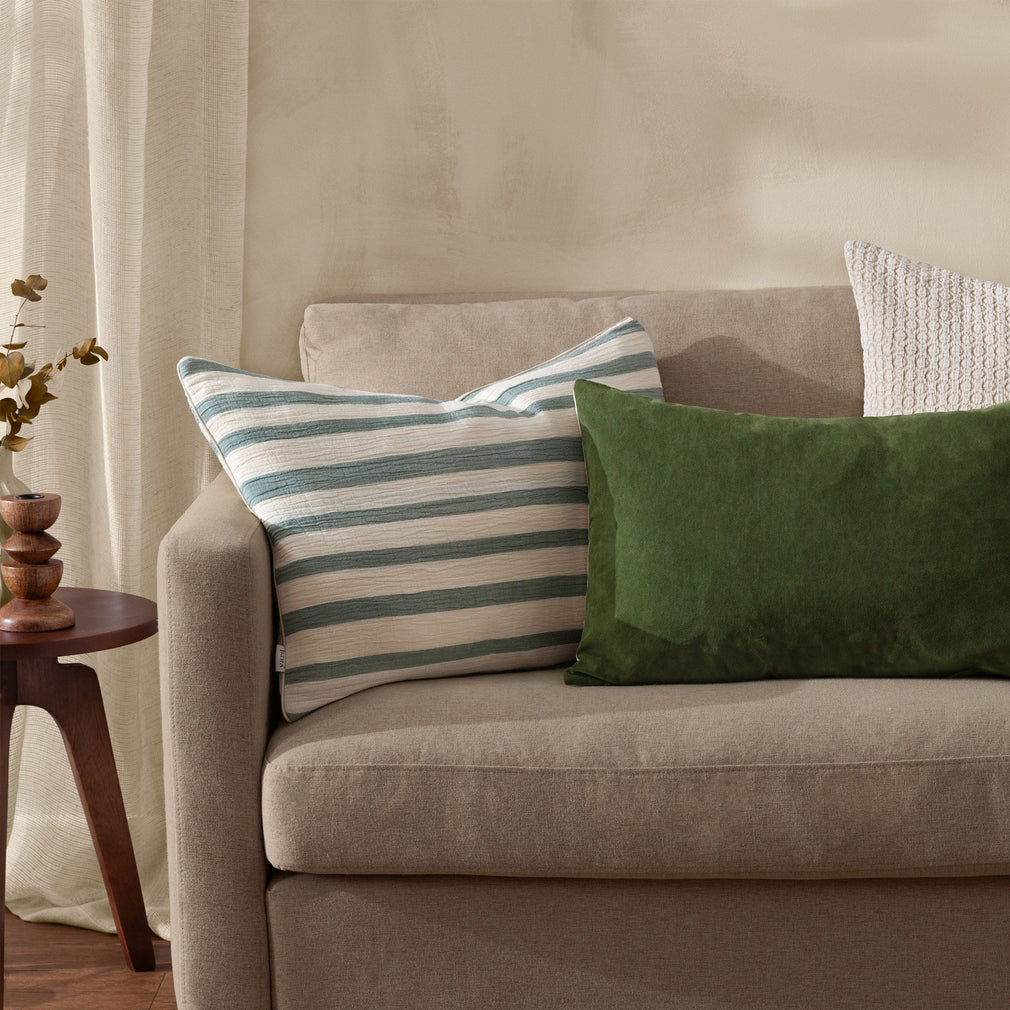 Darland - Velvet Cushion, Olive Oil