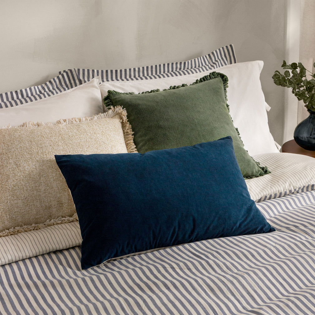 Darland - Velvet Cushion, Indigo