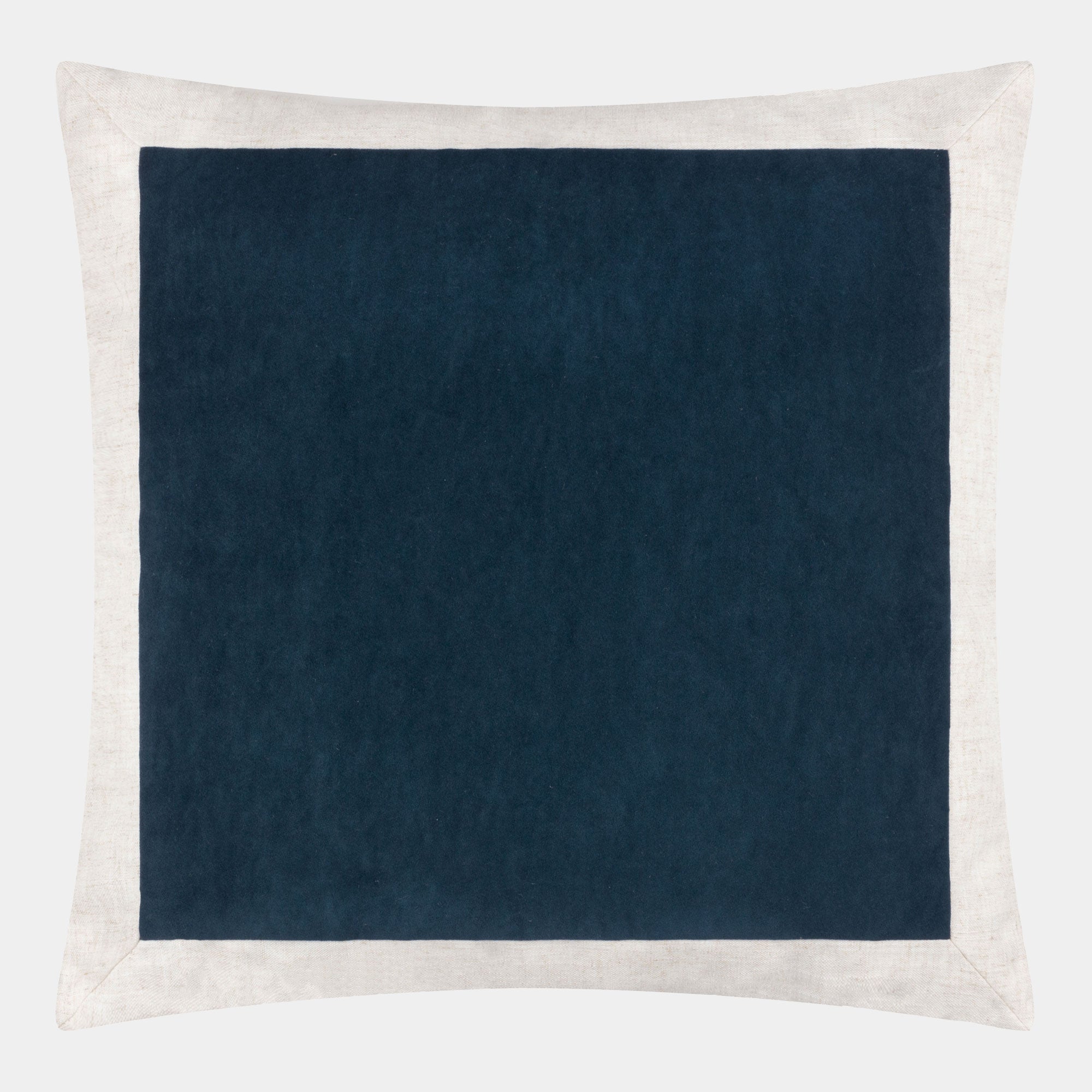 Auden Linen - Velvet Cushion, Indigo