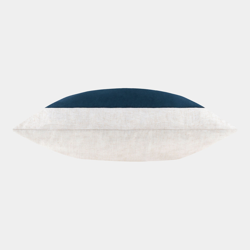 Auden Linen - Velvet Cushion, Indigo