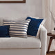 Auden Linen - Velvet Cushion, Indigo
