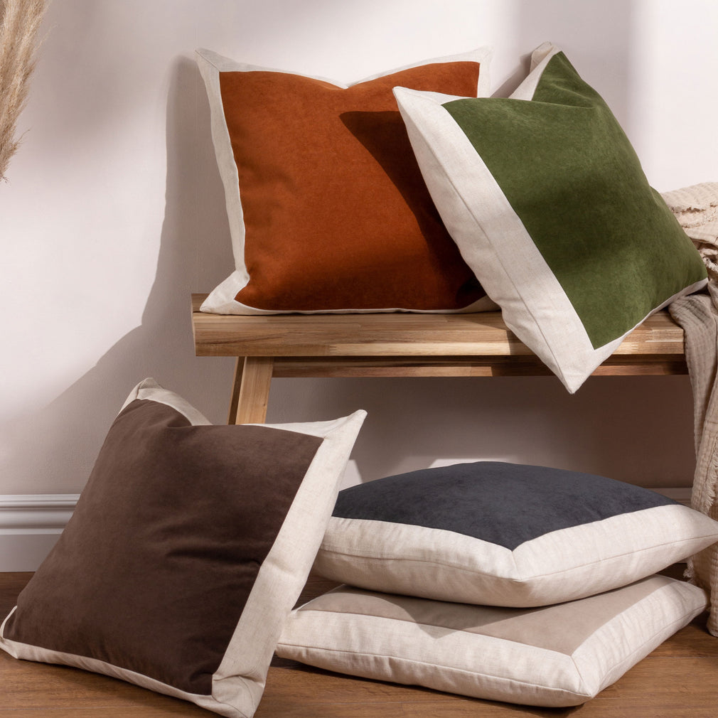 Auden Linen - Velvet Cushion, Dove