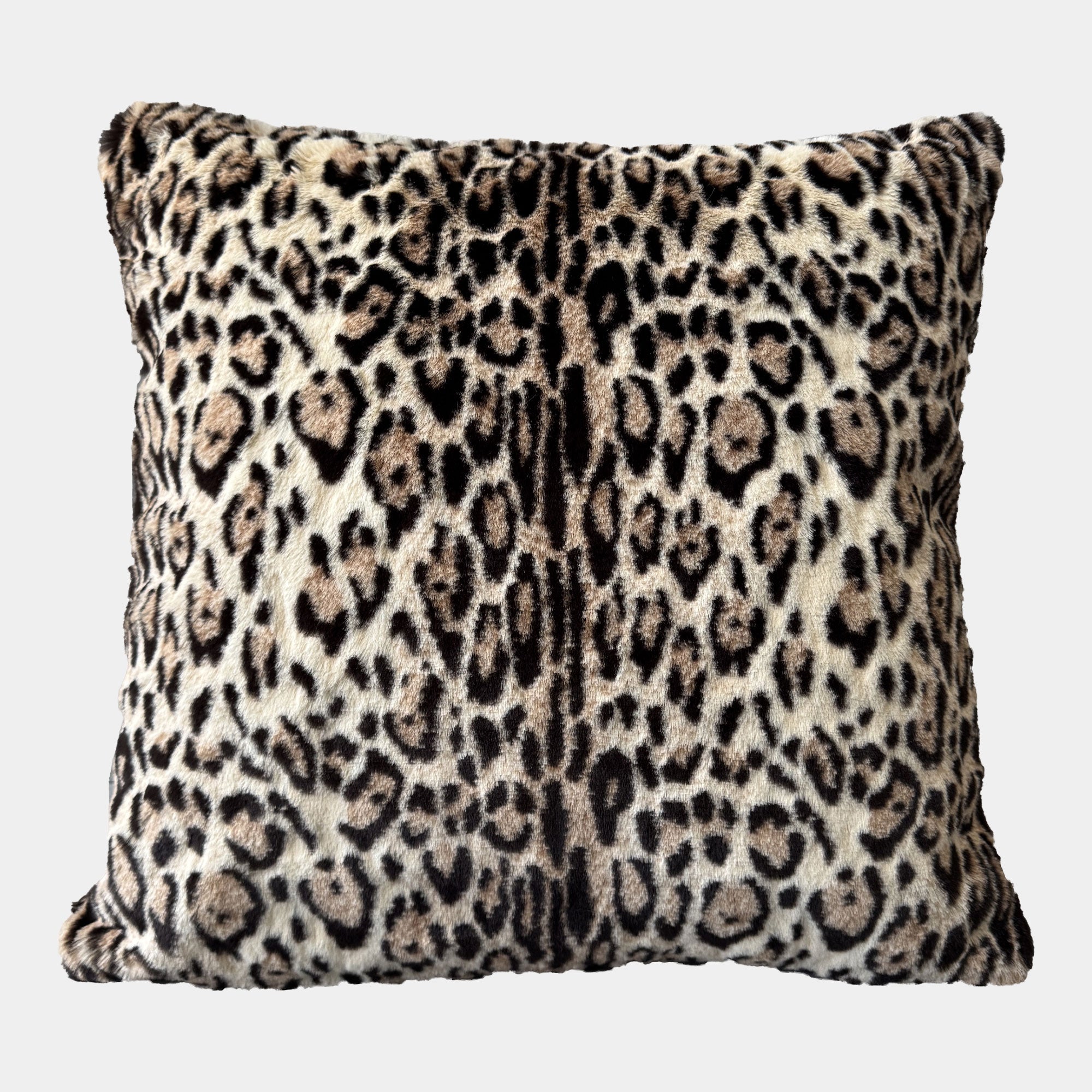 Leopard - Faux Fur Cushion, 50x50cm