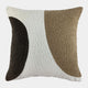 Boucle - Circles Cushion, Natural Brown, 45x45cm