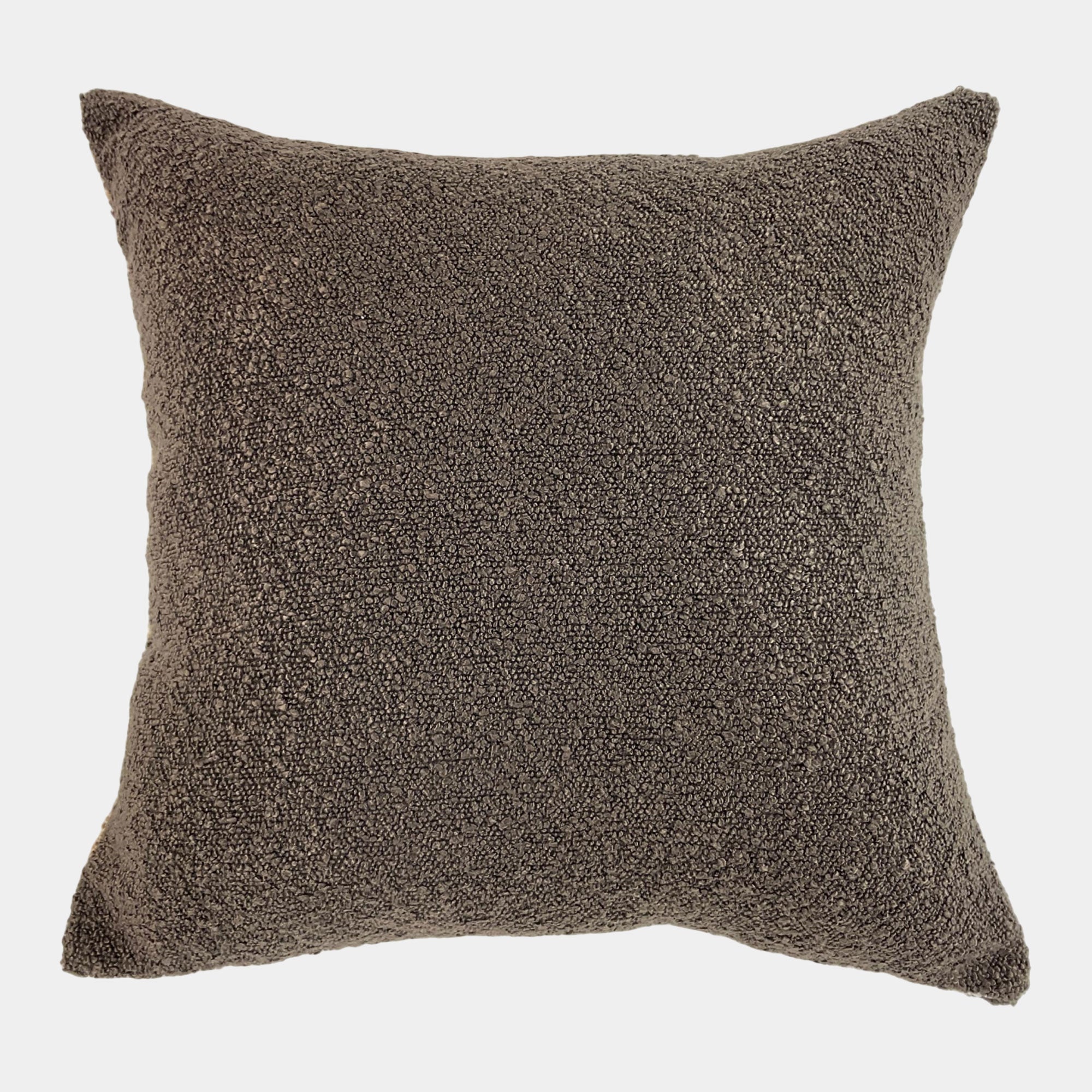 Boucle - Circles Cushion, Natural Brown, 45x45cm