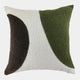 Boucle - Circles Cushion, Olive Brown, 45x45cm