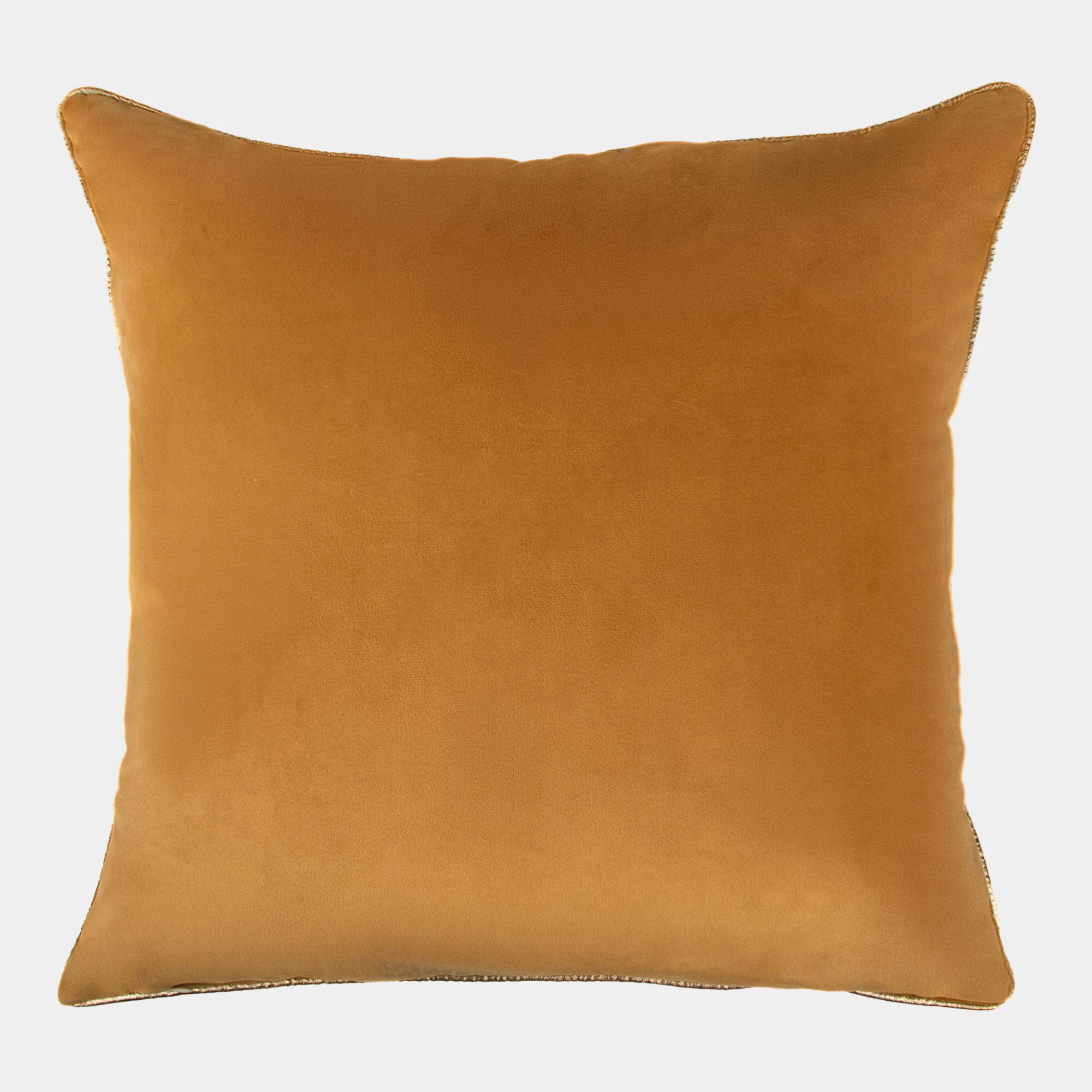 Palms - Embroidered Cushion, Gold Whiskey, 45x45cm